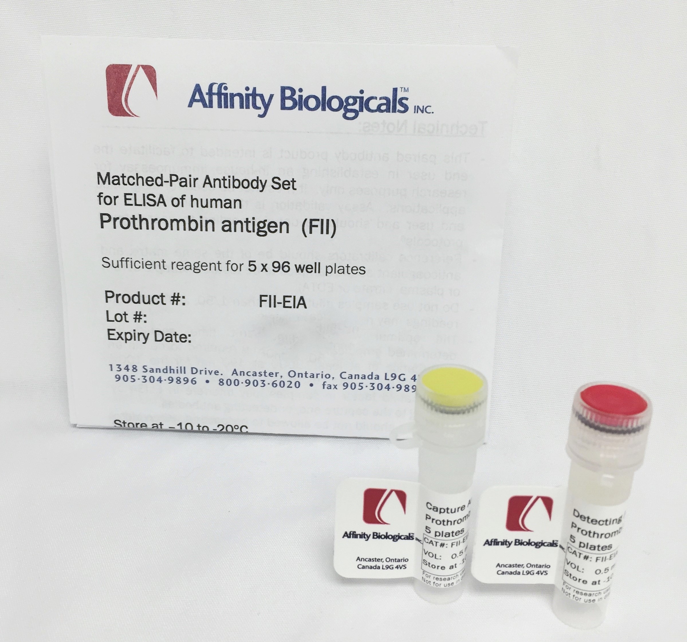 Prothrombin – Factor II Paired Antibody Set