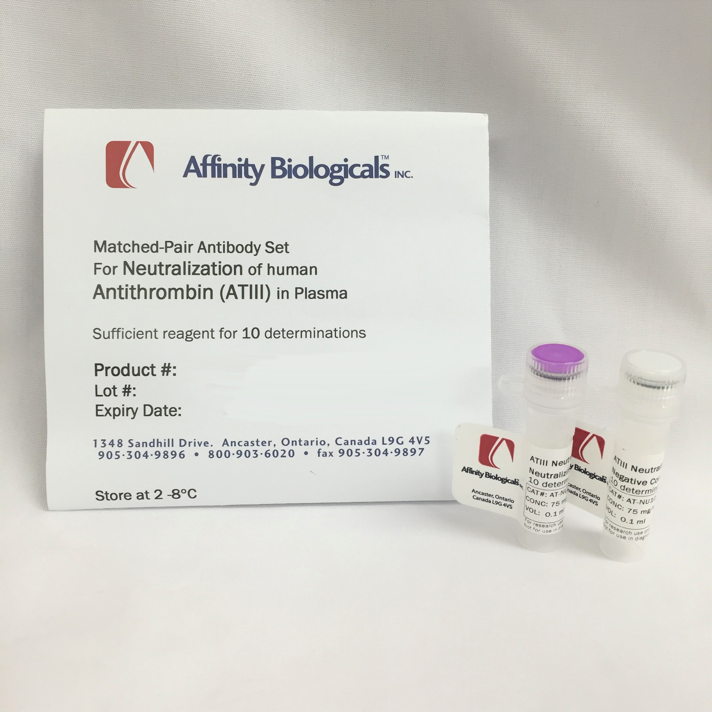 Neutralization of ATIII Paired Antibody Set