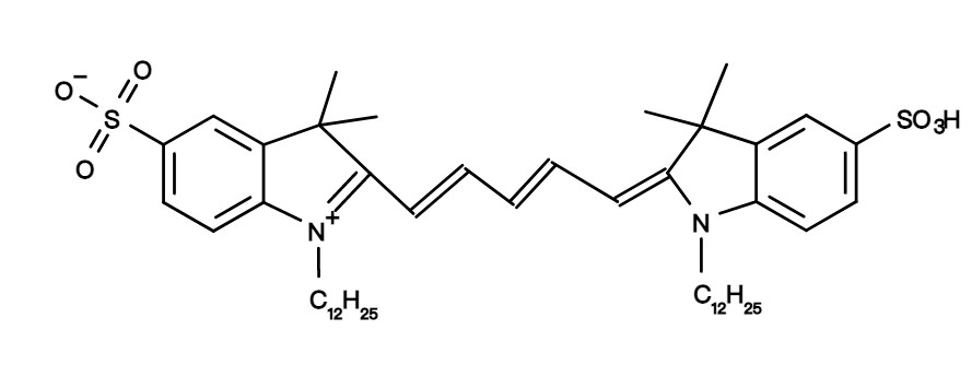 DiIC12(5)-DS [1,1-Diododecyl-3,3,3,3-tetramethylindodicarbocyani