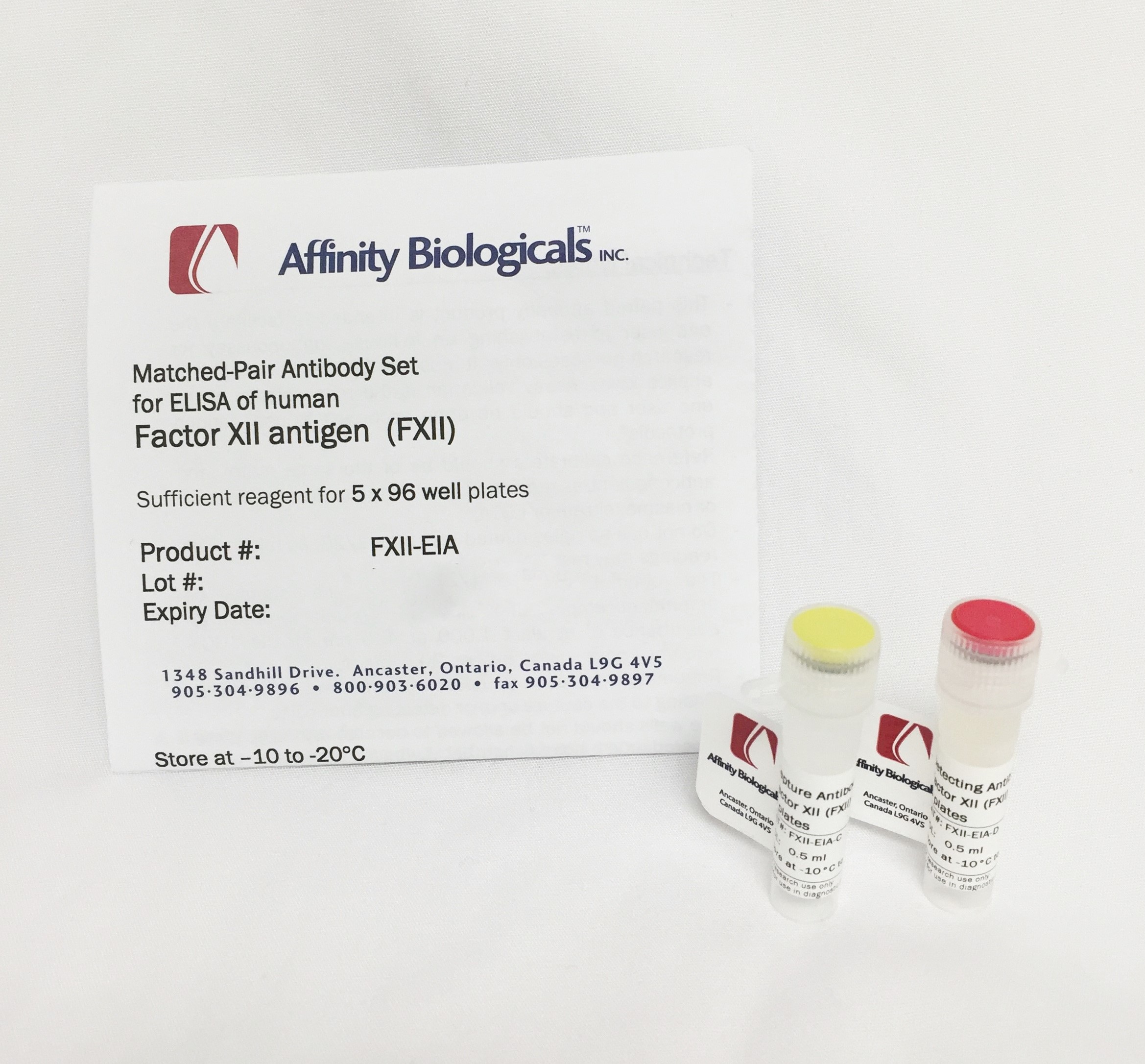 Factor XII Paired Antibody Set