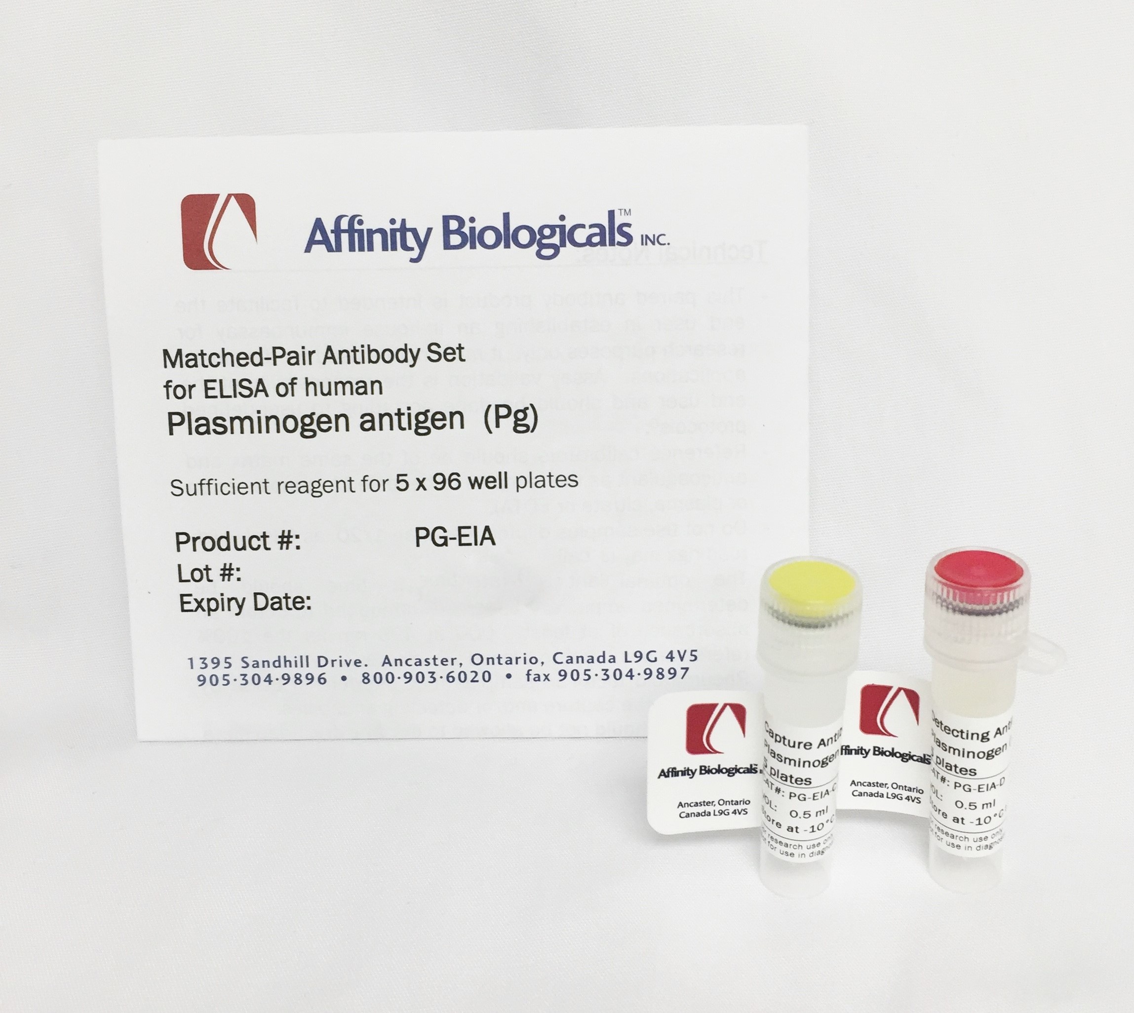 Plasminogen Paired Antibody Set